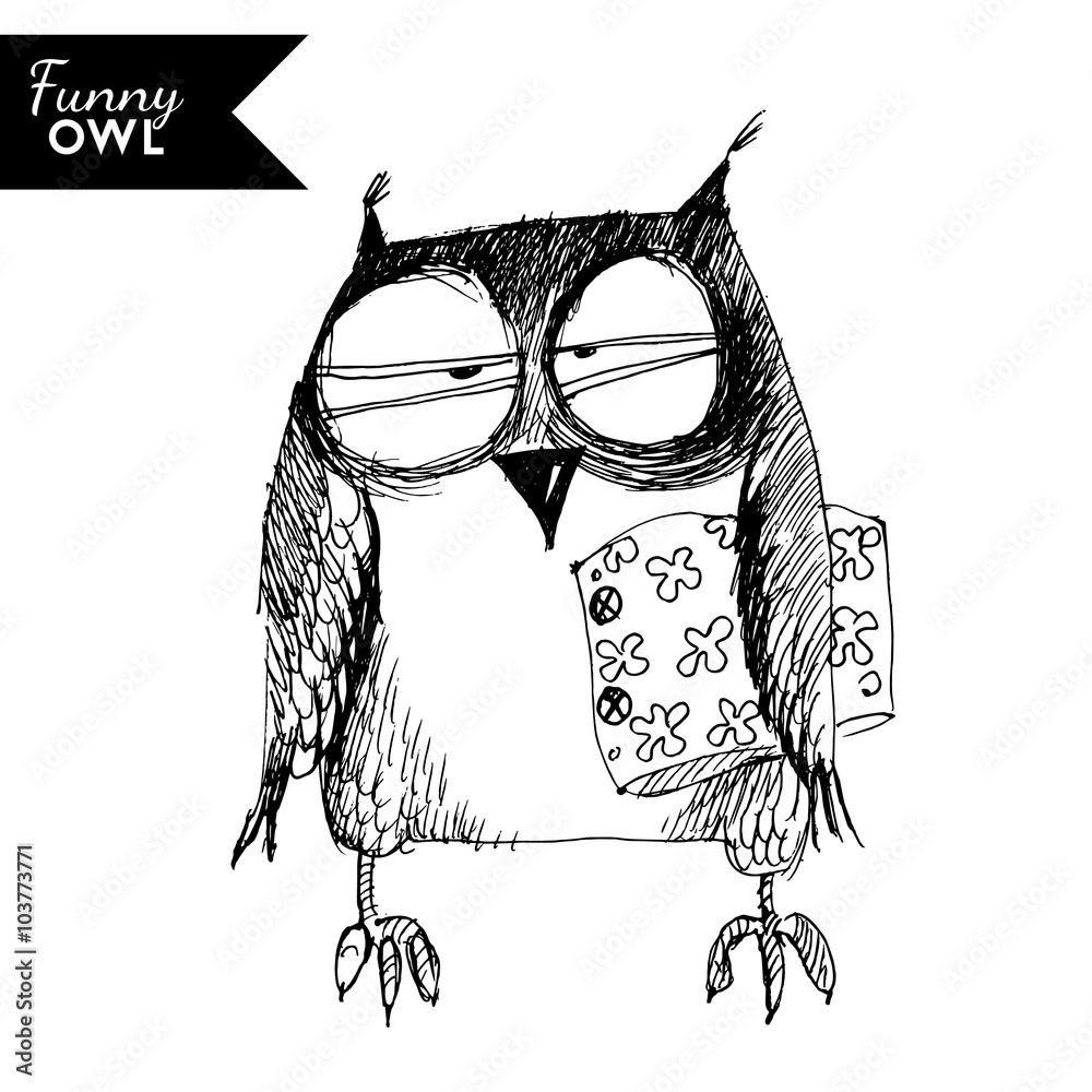 Obraz premium funny owl character