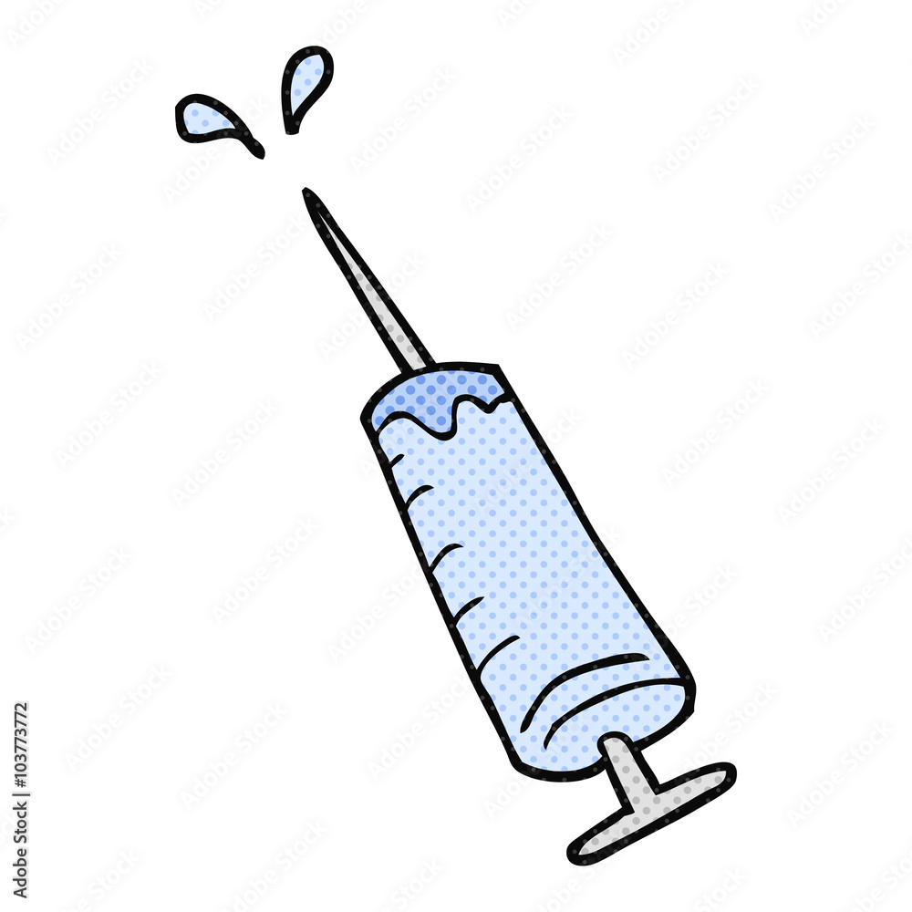 cartoon medical needle