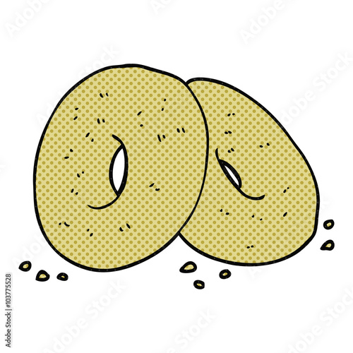 cartoon bagels