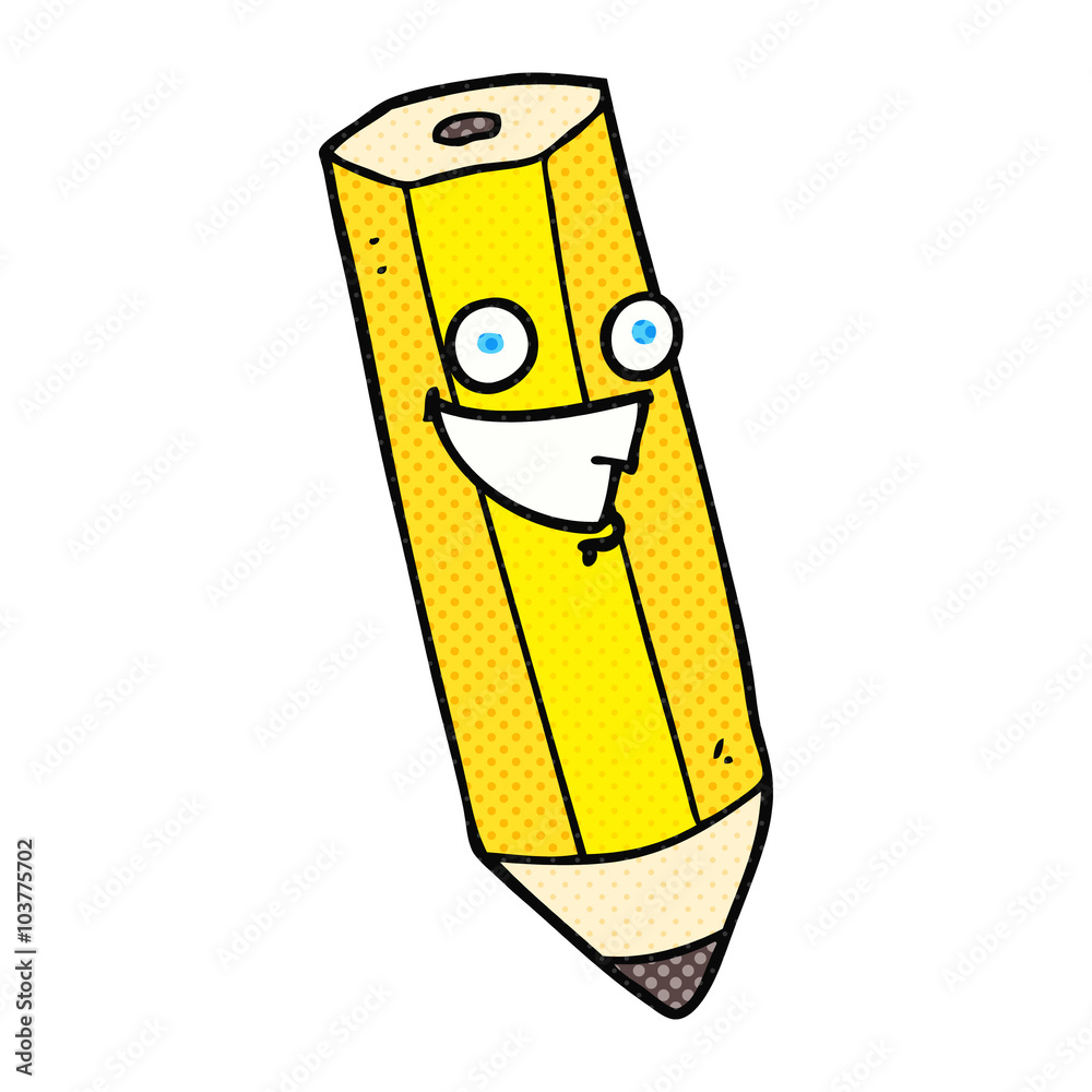 happy cartoon pencil happy cartoon pencil