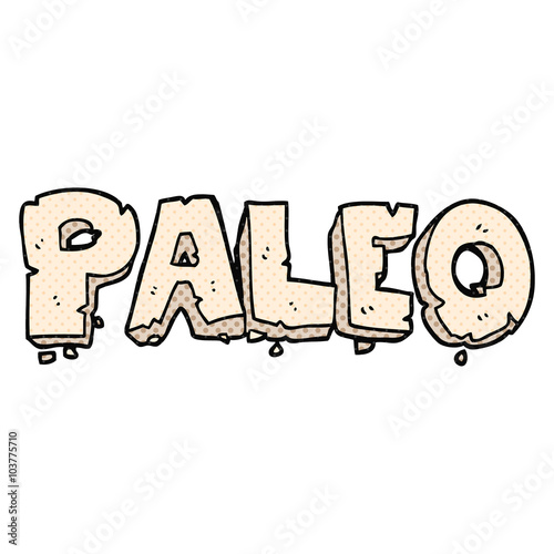 paleo cartoon sign