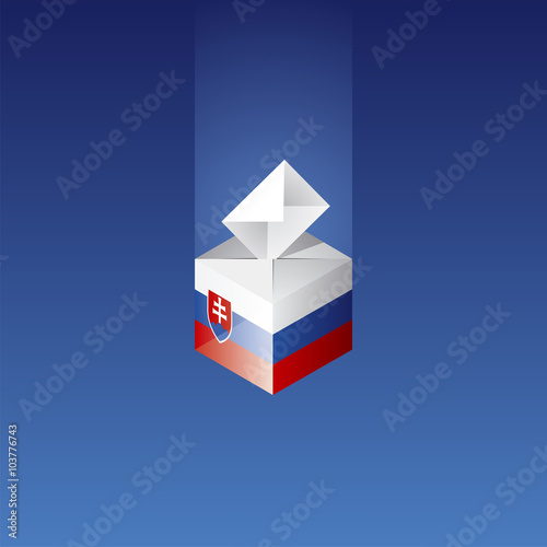 Elections in Slovakia blue background vector