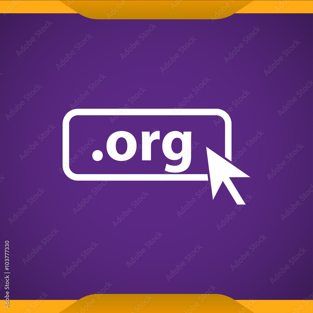 Domain ORG icon. Top-level internet domain Domain ORG icon. Top-level internet domain