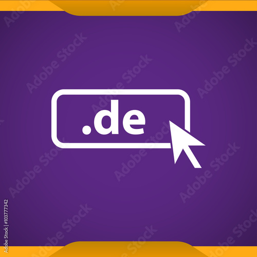 Domain DE icon. Top-level internet domain