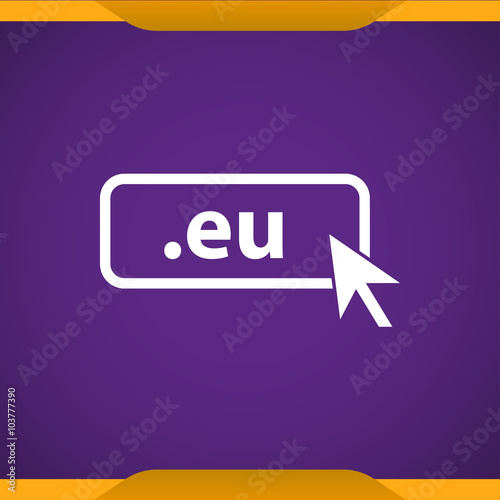 Domain EU icon. Top-level internet domain