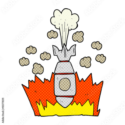 cartoon falling bomb