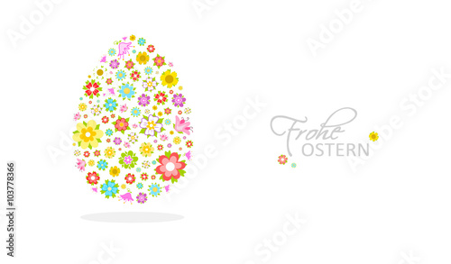 Osterei Blumen