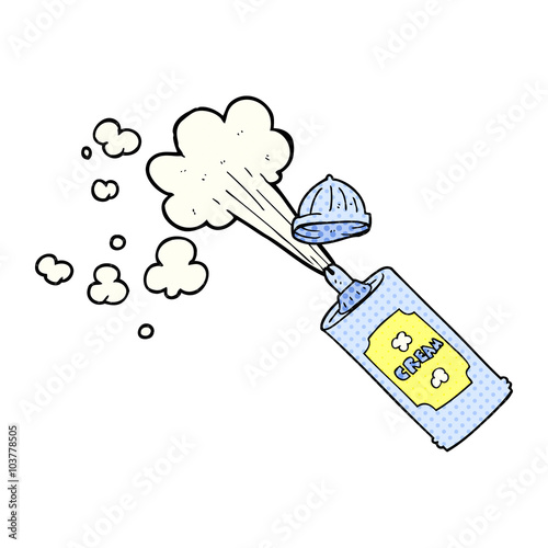 cartoon spraying whipped cream