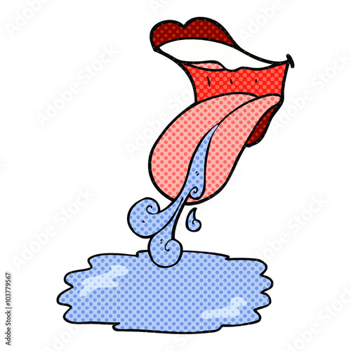 cartoon mouth drooling