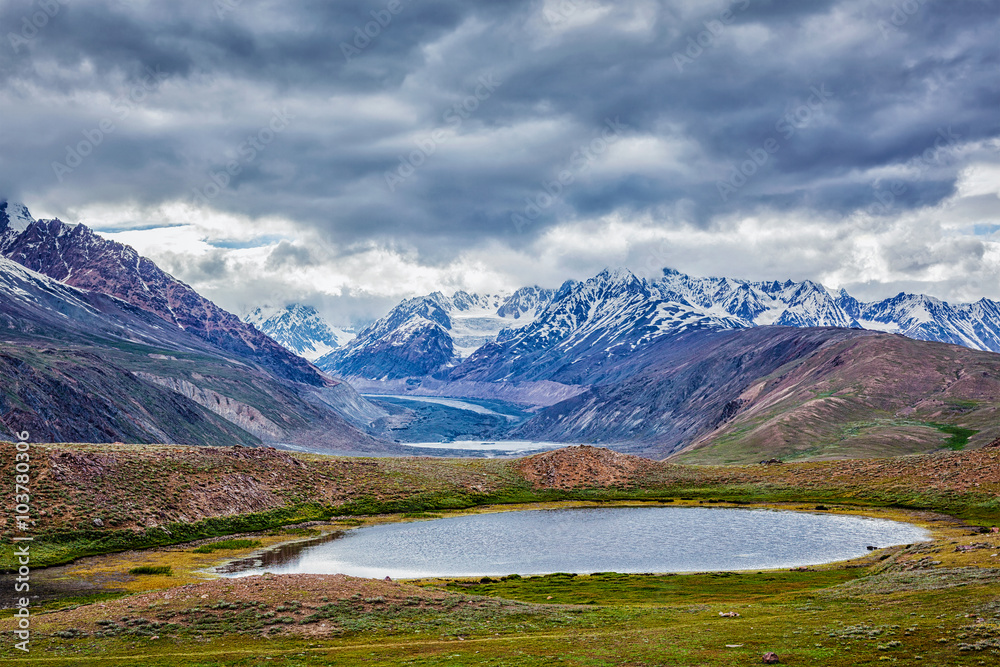 Small lake in Himalayas