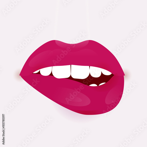 Glamour vector lip icon