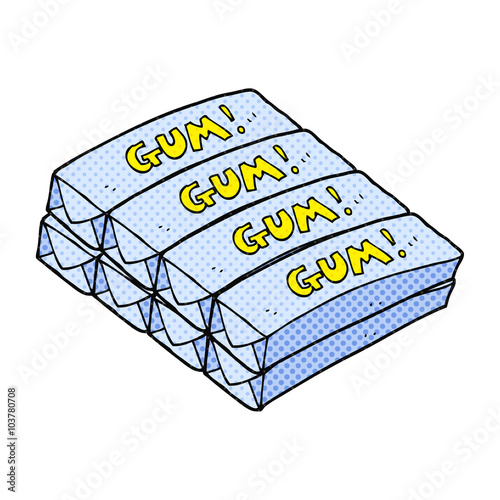 cartoon chewing gum