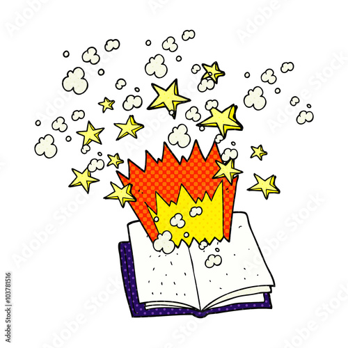 cartoon magic spellbook