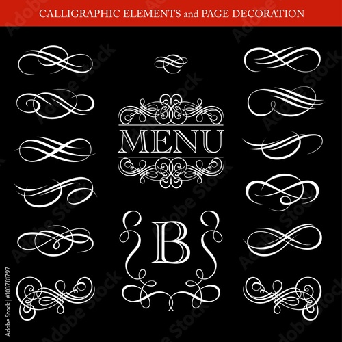 CALLIGRAPHIC ELEMENTS and PAGE DECORATION