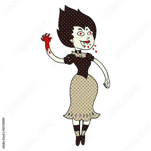 cartoon blood sucking vampire girl
