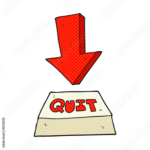 cartoon quit button
