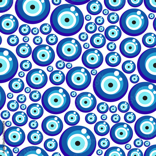 Seamless pattern with evil eye
