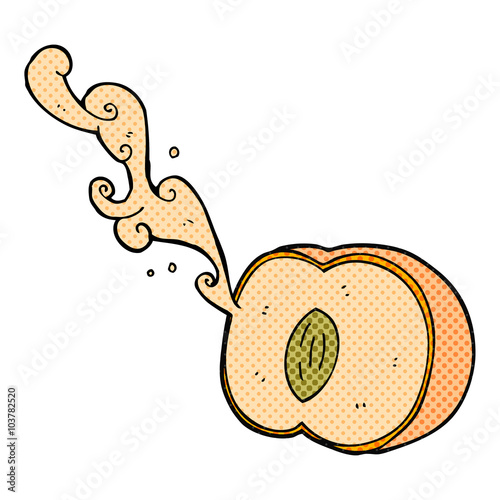 cartoon juicy peach