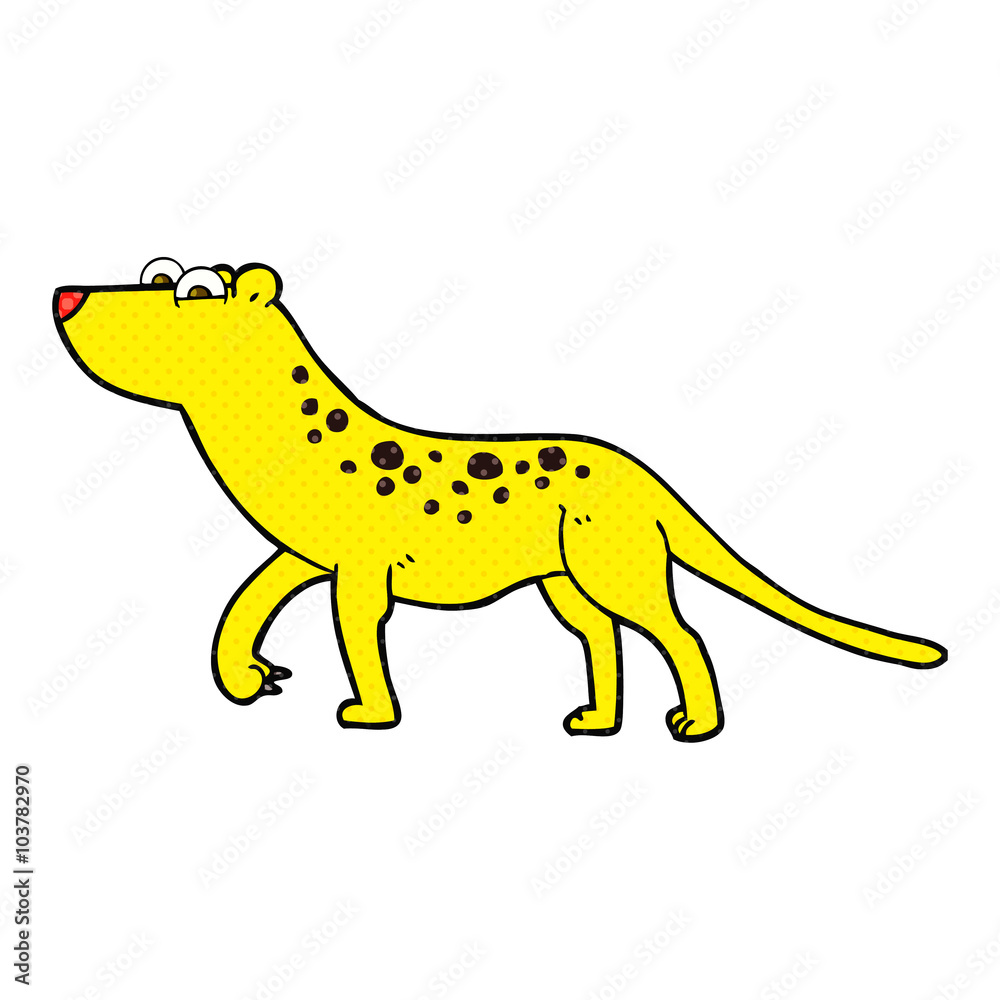 Fototapeta premium cartoon leopard