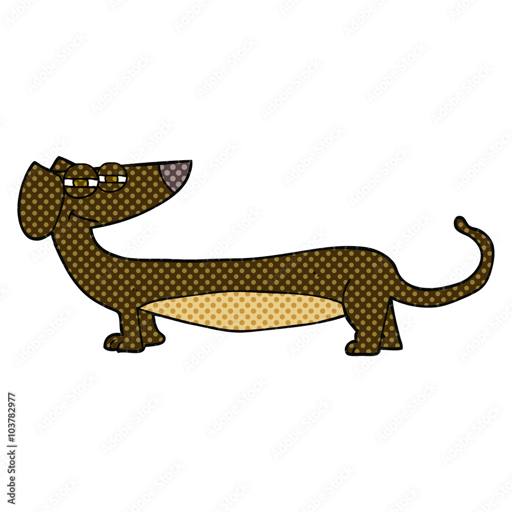 Fototapeta premium cartoon dachshund