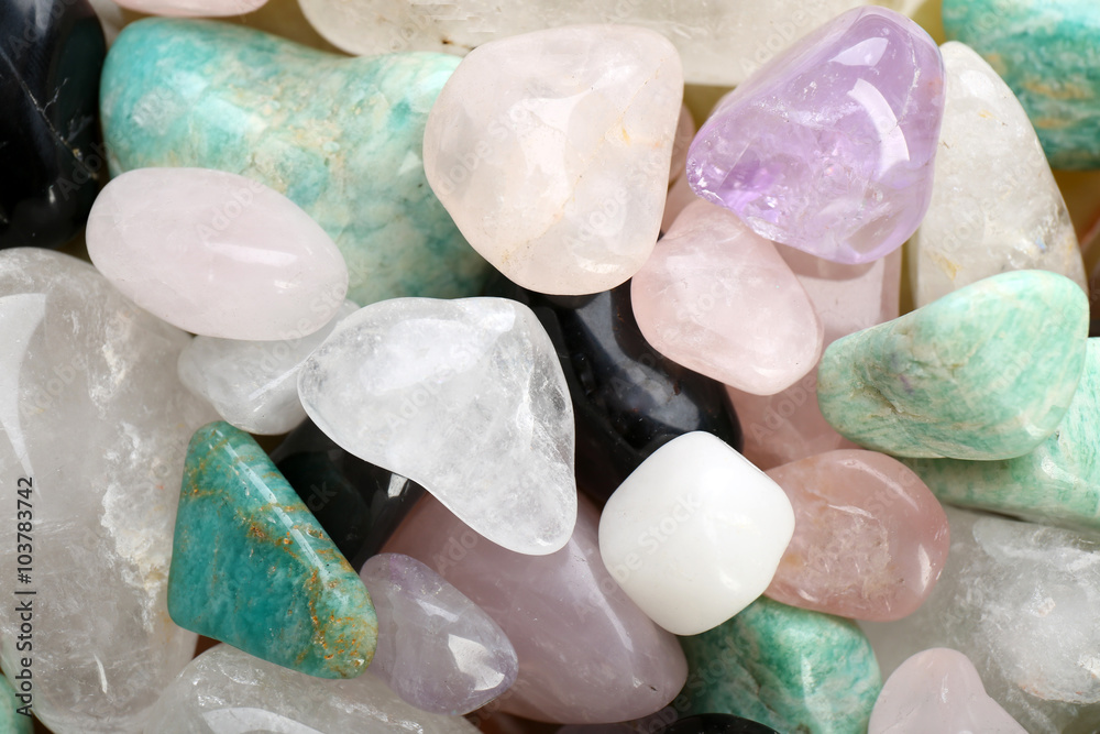Semiprecious stones closeup Semiprecious stones closeup