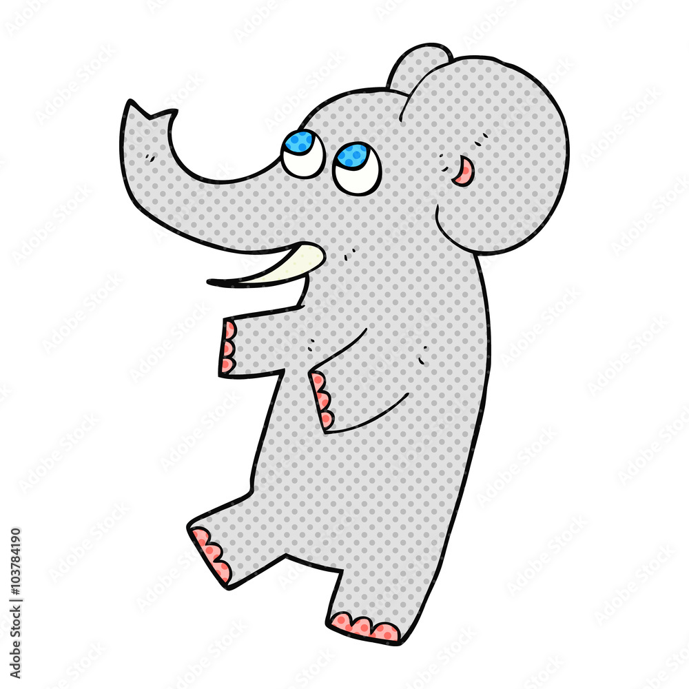 Obraz premium cartoon cute elephant