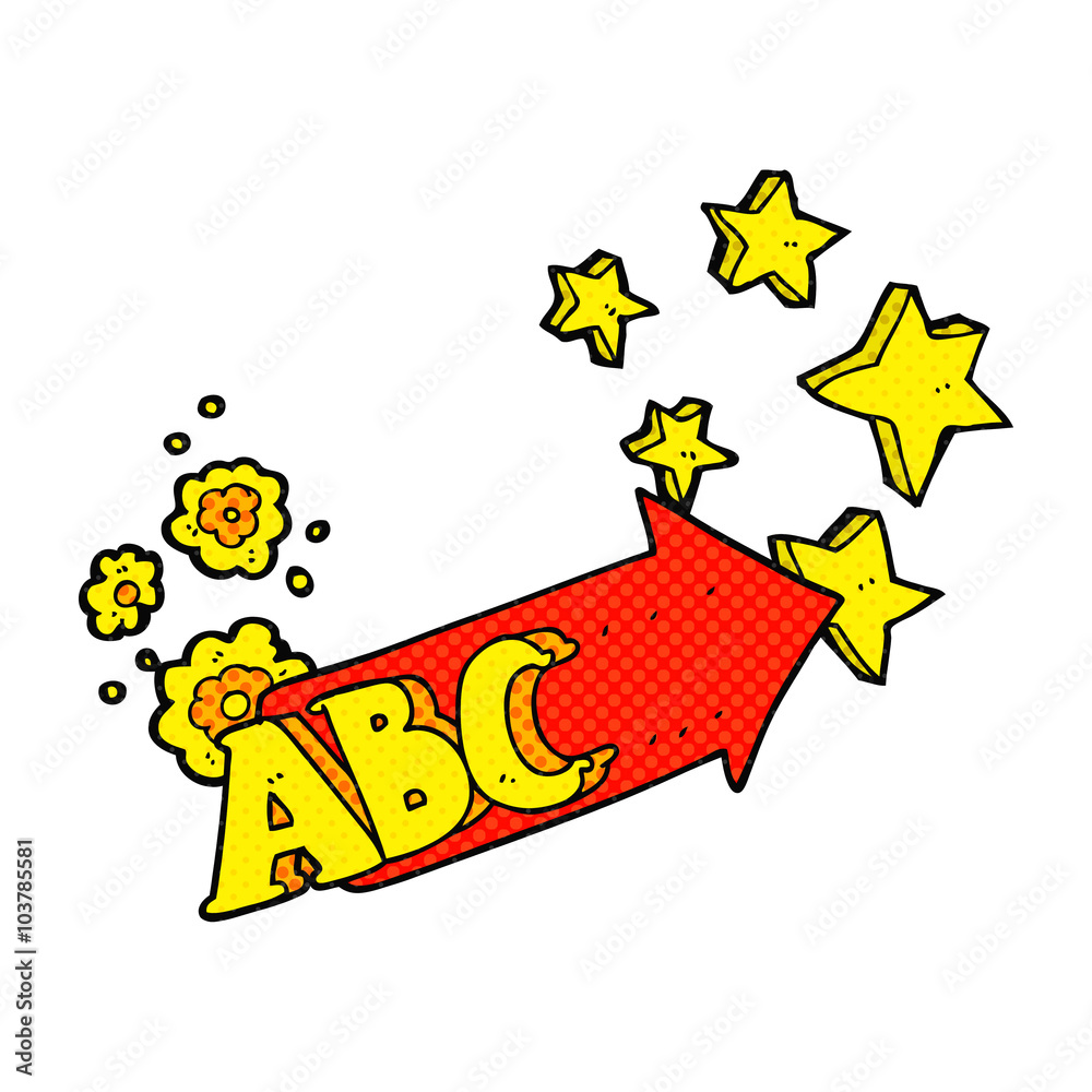 Fototapeta premium comic book style cartoon ABC symbol