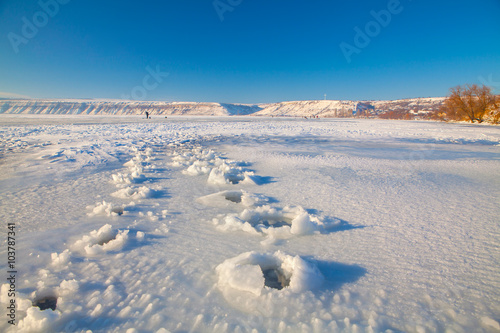 winter frozen lake