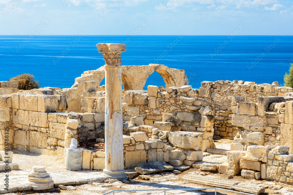 Naklejka premium Dystrykt Limassol. Cypr. Ruiny starożytnego Kurionu
