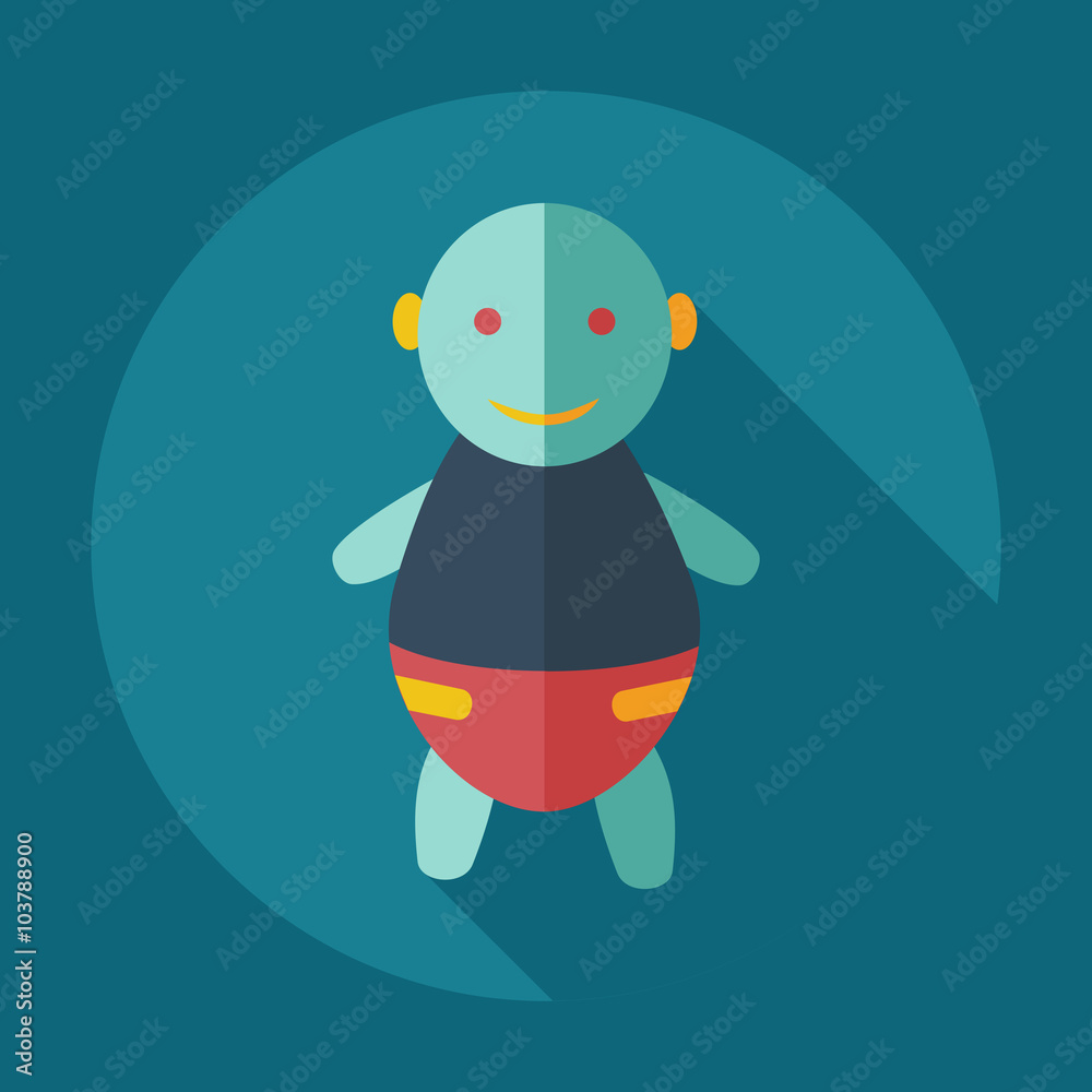 Flat modern design with shadow icons children Flat modern design with shadow icons children