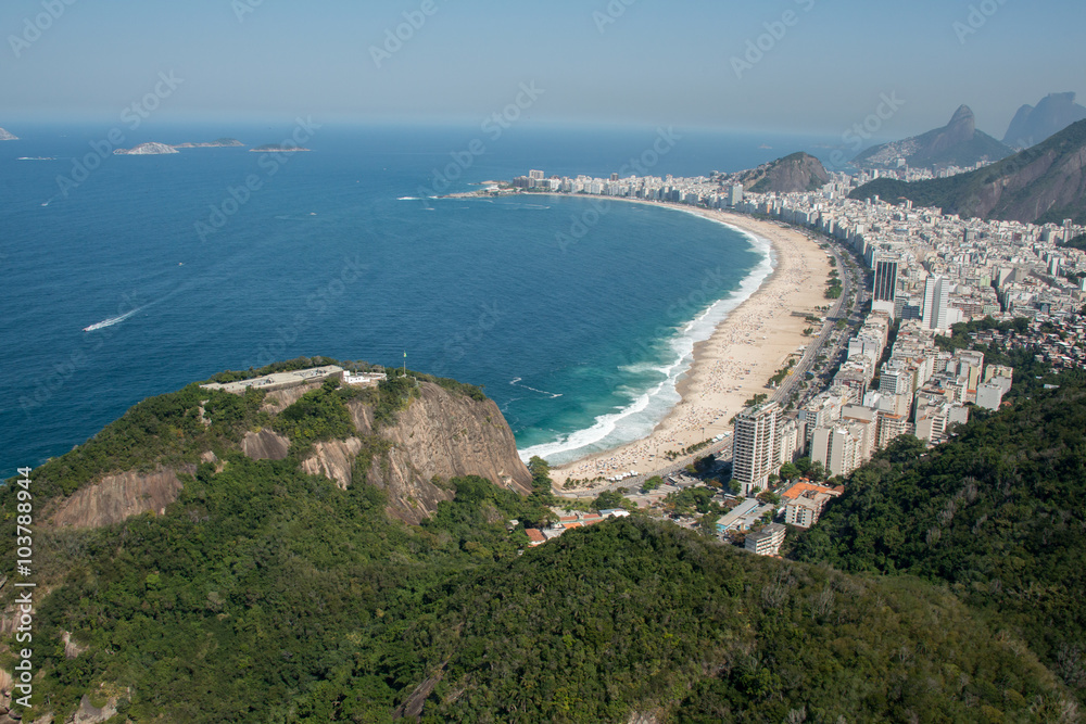 Aerial view over Rio de Janeiro