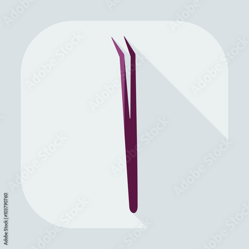 Flat modern design with shadow dentist tool