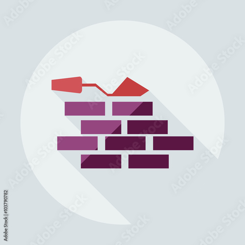 Flat modern design with shadow icons wall