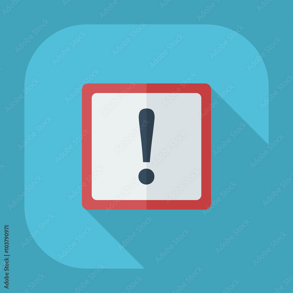 Flat modern design with shadow icons warning Flat modern design with shadow icons warning