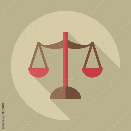 Flat modern design with shadow icons law
