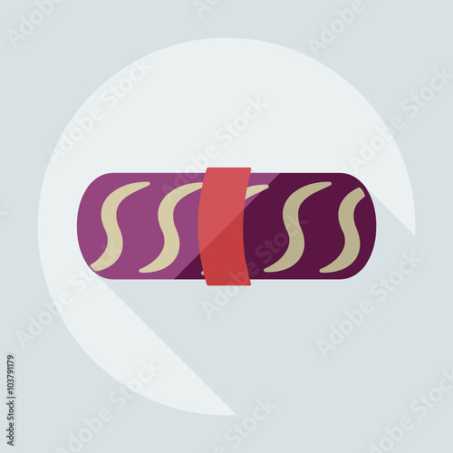 Flat modern design with shadow icons Japanese sushi