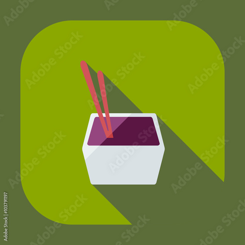 Flat modern design with shadow icons Japanese sushi