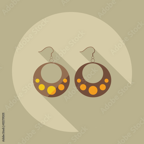 Flat modern design with shadow icons bijouterie