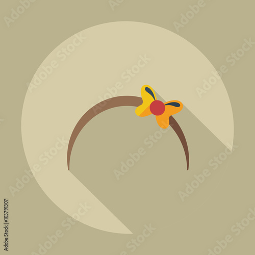 Flat modern design with shadow icons bijouterie