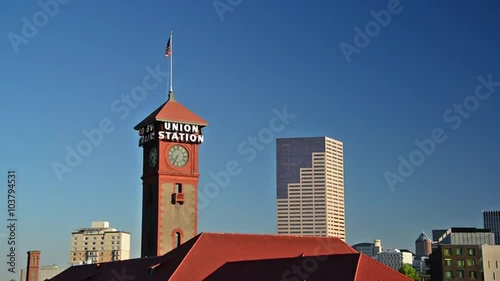 View of Union Station and downtown Portland, Oregon photo