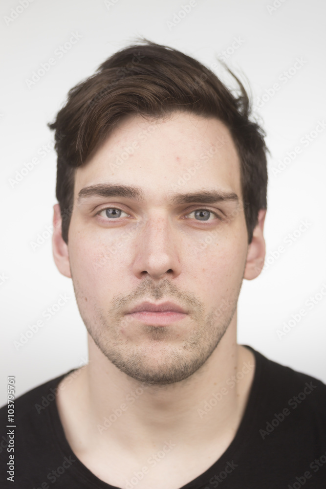 Face close up portrait , like mug shot. Face close up portrait , like mug shot.