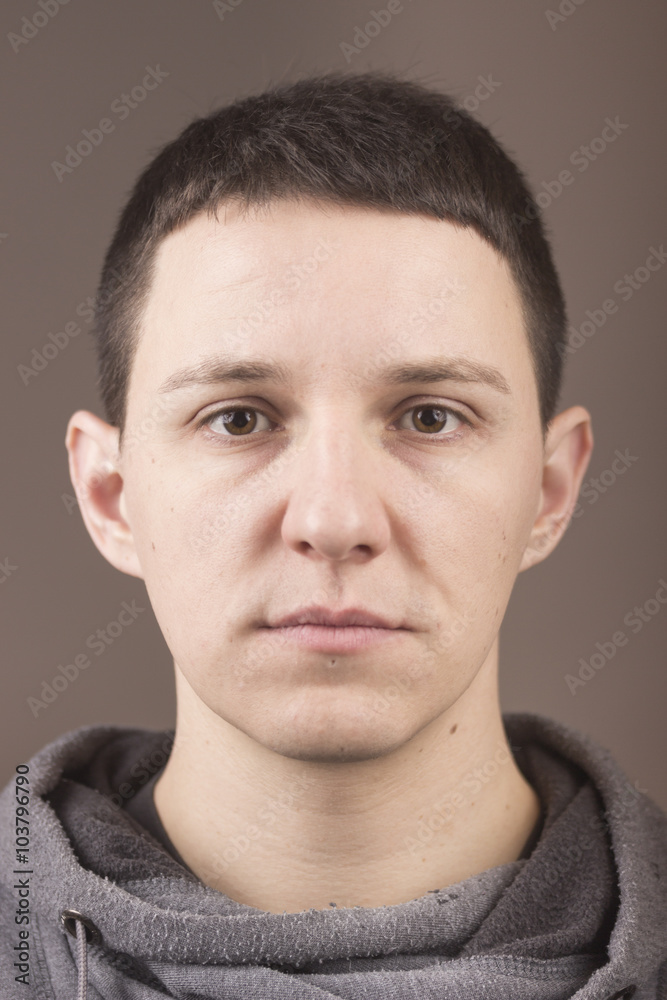 Obraz premium Face close up portrait , like mug shot.