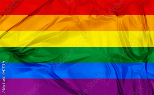 Fotografie, Tablou Gay Pride Rainbow Flag