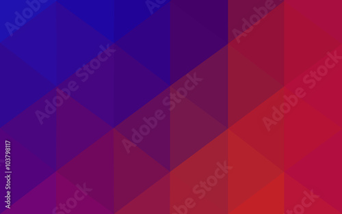 Multicolor dark blue  red polygonal design pattern  which consist of triangles and gradient in origami style.