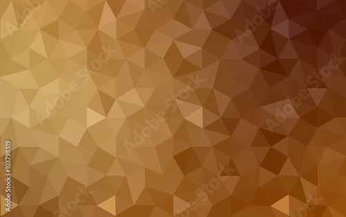 Dark brown polygonal design pattern, which consist of triangles and gradient in origami style.
