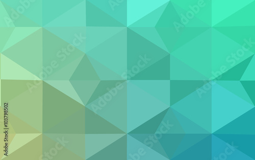 Green polygonal design pattern, which consist of triangles and gradient in origami style.