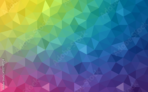 Multicolor polygonal design pattern, which consist of triangles and gradient in origami style.