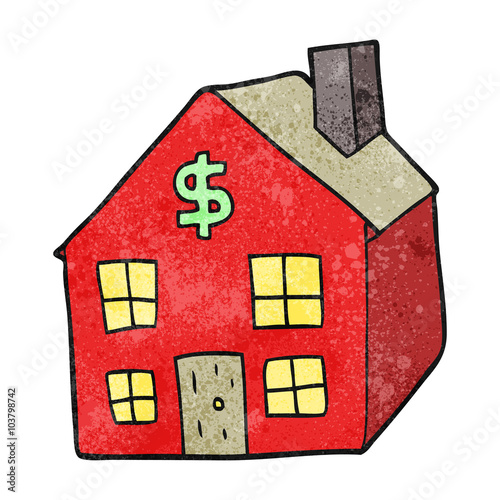 textured cartoon housing market