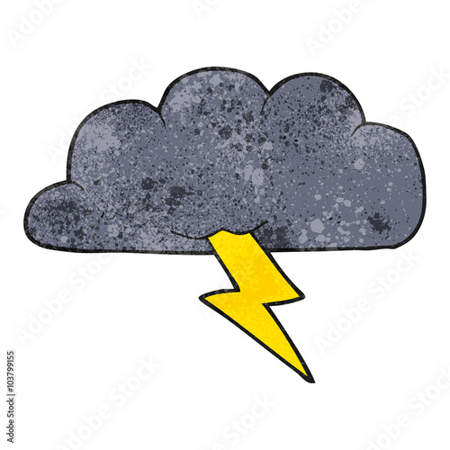 Canvas Print textured cartoon thundercloud