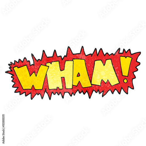 textured cartoon wham! symbol